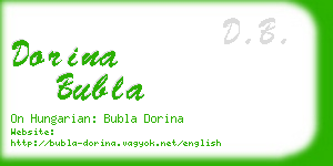 dorina bubla business card